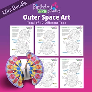 Outer Space Art – Mini Birthday Bundle – Paper Top Printouts