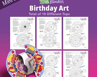Birthday Art – Mini Birthday Bundle – Paper Top Printouts