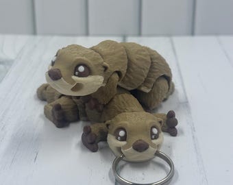 Mini Sea Otter Keychain Fidget Toy Accessory