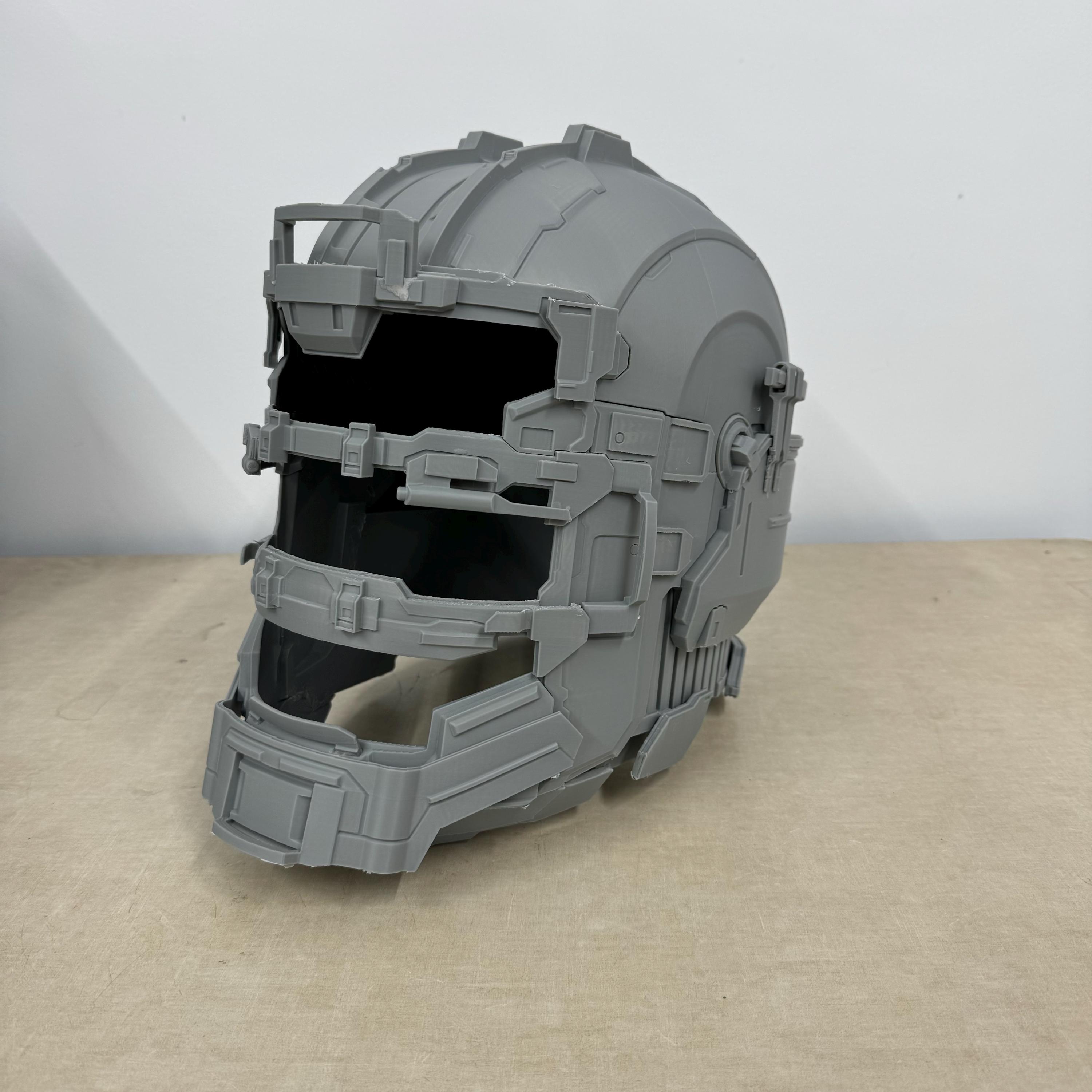 dead space motorcycle helmet Isaac Clarke Level 1 Engineer printed on a detachable metal poster Venture suit Helmet Dead Space