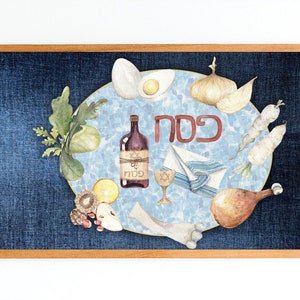 Vintage Samsung TV Frame Art, Passover and Shabbat Jewish Pesach, Digital Download for Samsung TV Frame, Digital Tv Art, Kiddush TV Art