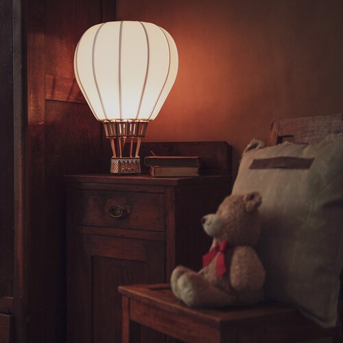 Ballon, Lampe en bois, Lampe pour enfants, Chambre d'enfant, Fait main, Cadeau, Veilleuse pour enfants