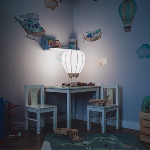 Ballon, Lampe en bois, Lampe pour enfants, Chambre d'enfant, Fait main, Cadeau, Veilleuse pour enfants image 6