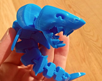 3d Printed Articulated Shark Pool/Fidget Toy