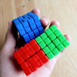 3 Pack! 3d Printed Fidget Infinity Cube Toys