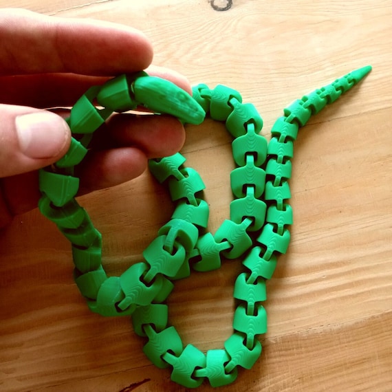 3d Printed Snake Articulated 2 Feet Long Etsy
