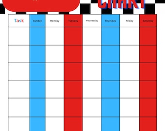 Race Car Reward Chart