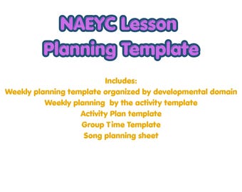 NAEYC Aligned Lesson Plan