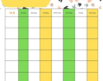 Dinosaur Reward Chart