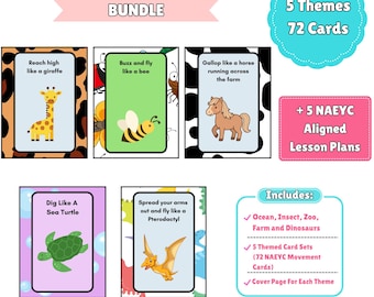 Gross Motor Movement Cards Bundle | Pre-K & Preschool | Indoor Recess