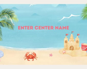 Beach Center Labels
