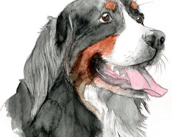 Dein Hund als Aquarell-Potrait 24 x 32cm | Personalisiertes Hundeportrait | Gemälde von Ihrem Hunde