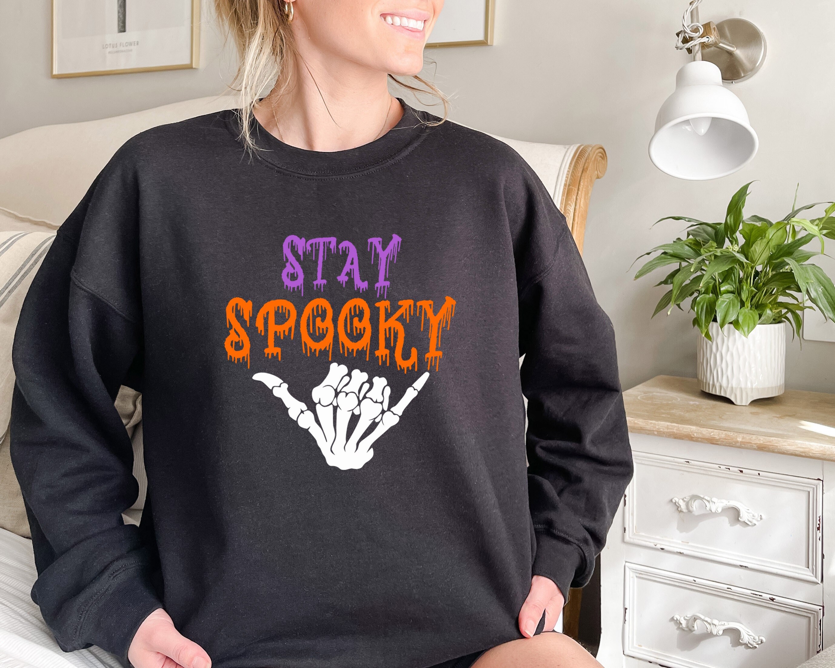 Discover Stay Spooky Sweatshirt, Spooky Vibe Sweatshirt, Halloween Sweatshirt, Cool Halloween Sweatshirt, Funny Sweatshirt, Stay  Spooky, Halloween