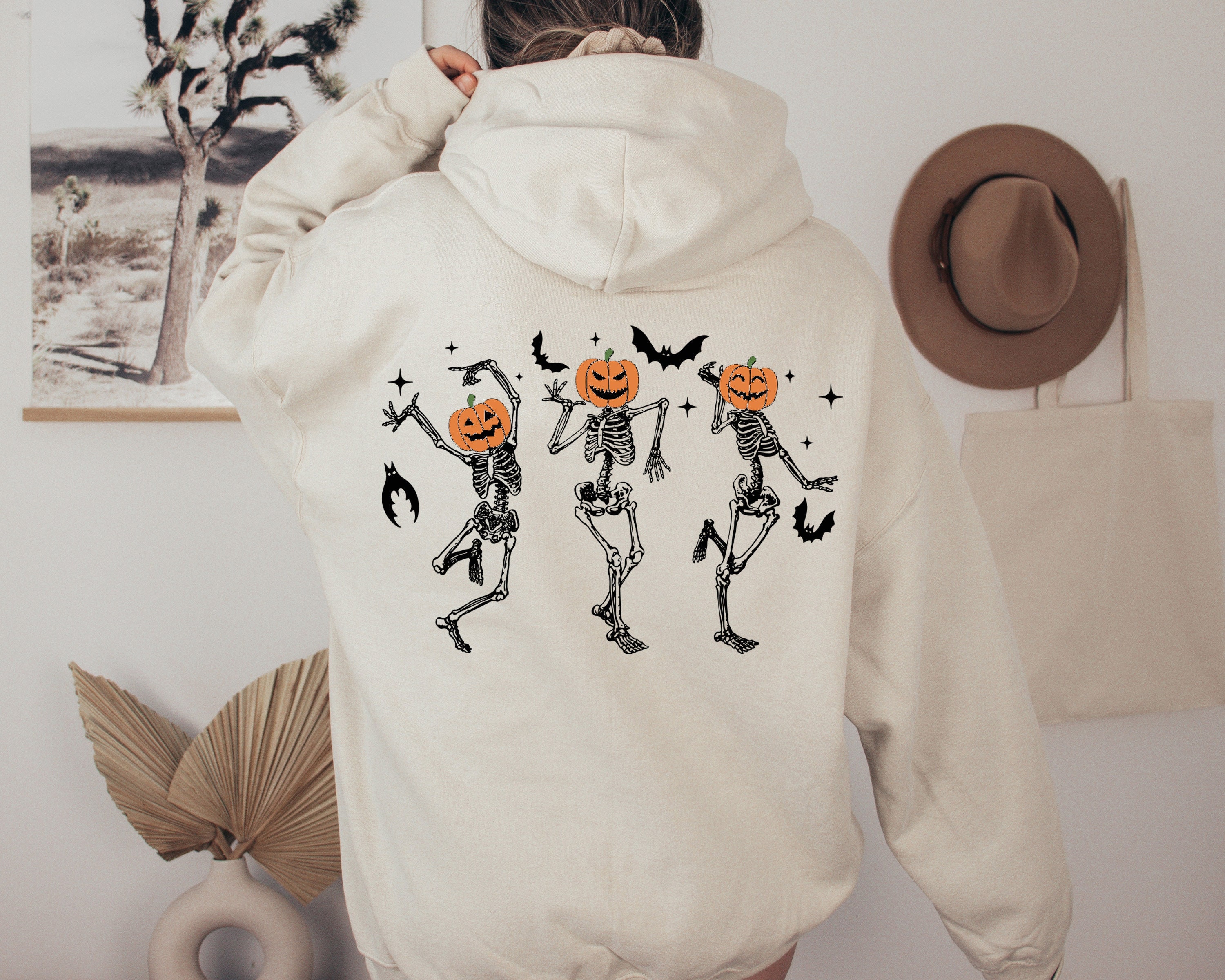 Discover Halloween Party Hoodie, Halloween Skeleton Hoodie, Halloween Dancing Skeletons Hoodie, Halloween Pumpkin Hoodie, Skeleton Pumpkins Hoodie