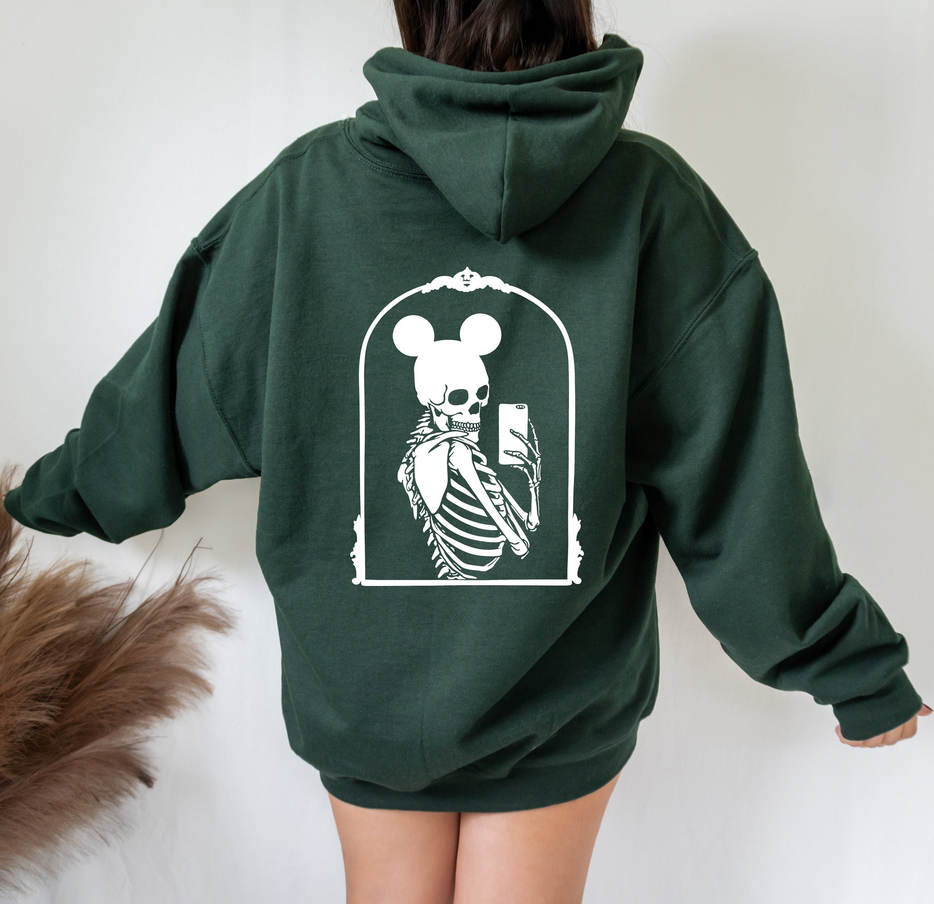 Discover Halloween Skeleton Hoodie, Womens Fall Sweater, Skeleton Mirror Hoodie, Fall Skeleton Hoodie, Fall Skull Hoodie, Cute Halloween Fall Hoodie