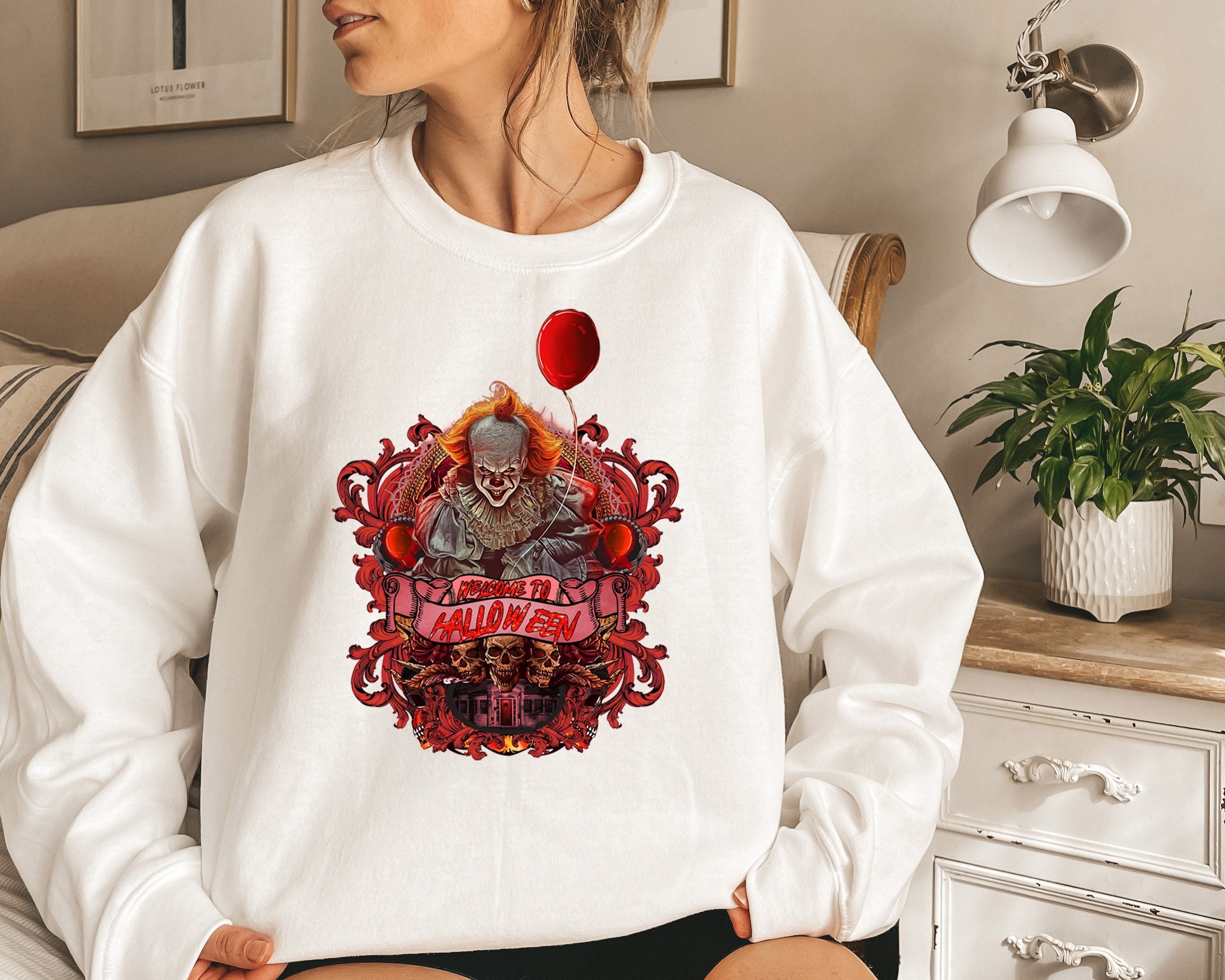 Discover Scary Halloween Sweatshirt, Creepy Halloween Shirt, Scary Clown Shirt Halloween, Halloween Clown Sweatshirt, Clown Halloween Tshirt