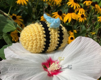 crochet stuffed bee