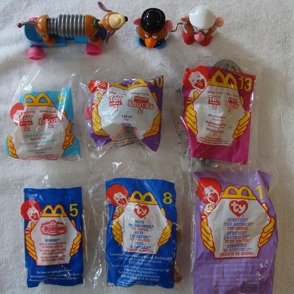 Vintage 1999 McDonalds Happy Meal Toys-Ty Beanie Babies, Toy Story 2 and Mystic Knights of Tirna Nog
