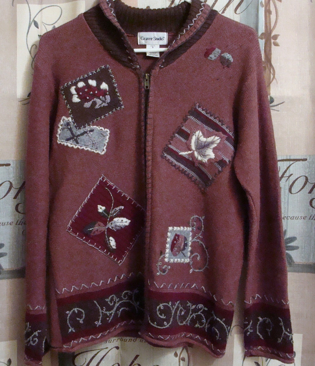 Vintage Fall Cardigan From Graver Studio Womens Size Small