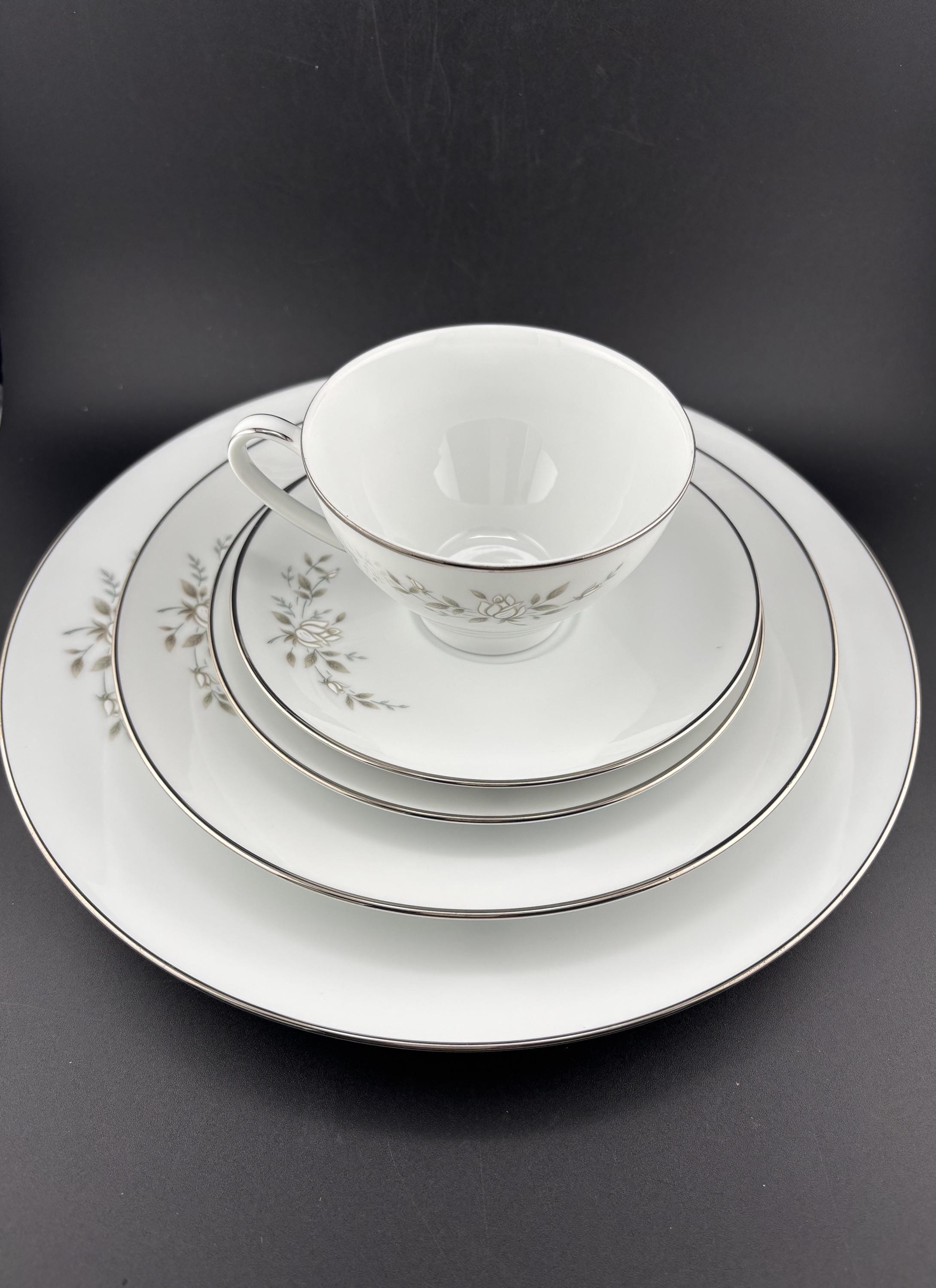 Vintage Noritake Marietta #6653 China-white With White Roses and