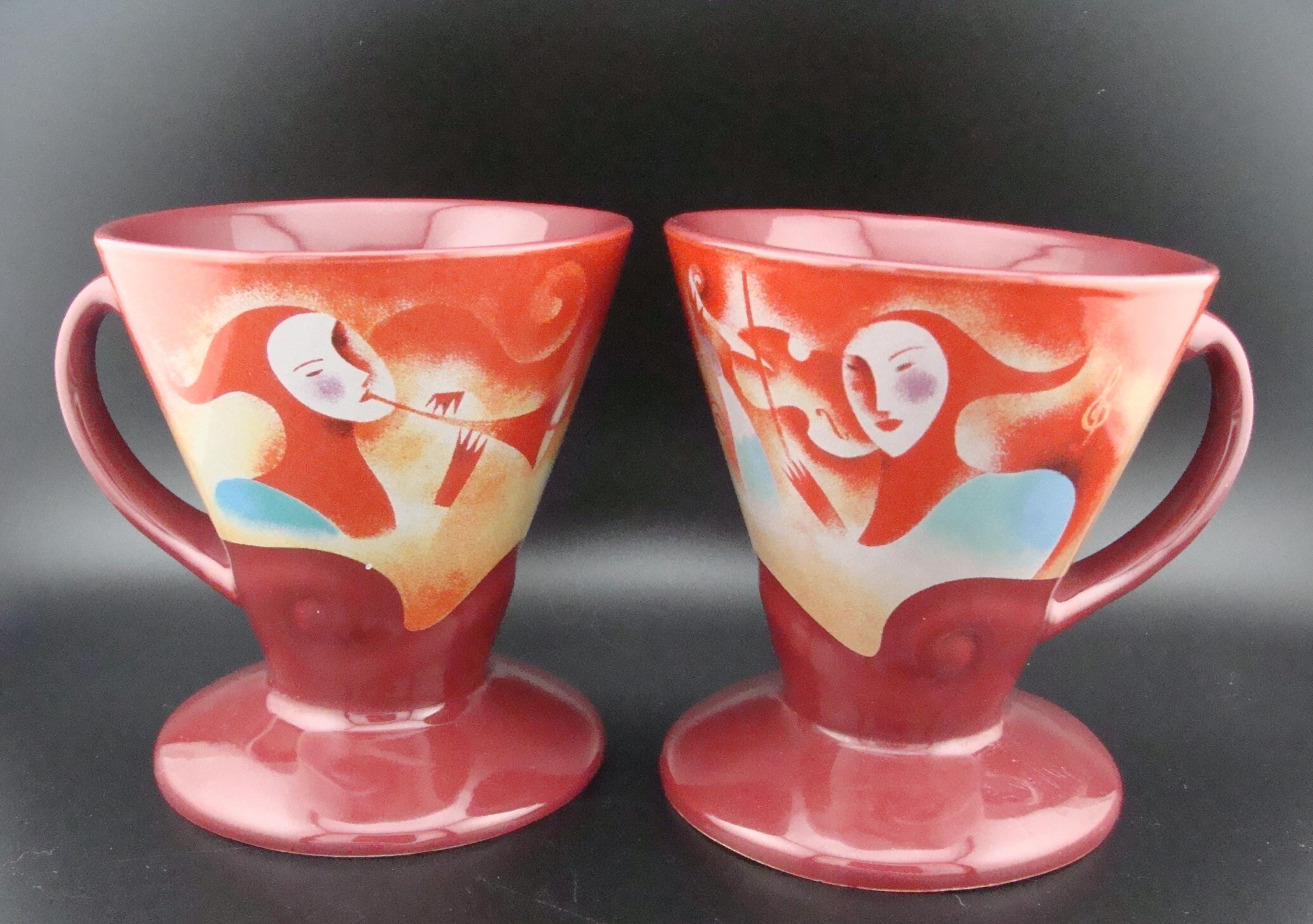 Pair of Signed Linda Frichtel Frangelico Liquor Mugs - Etsy