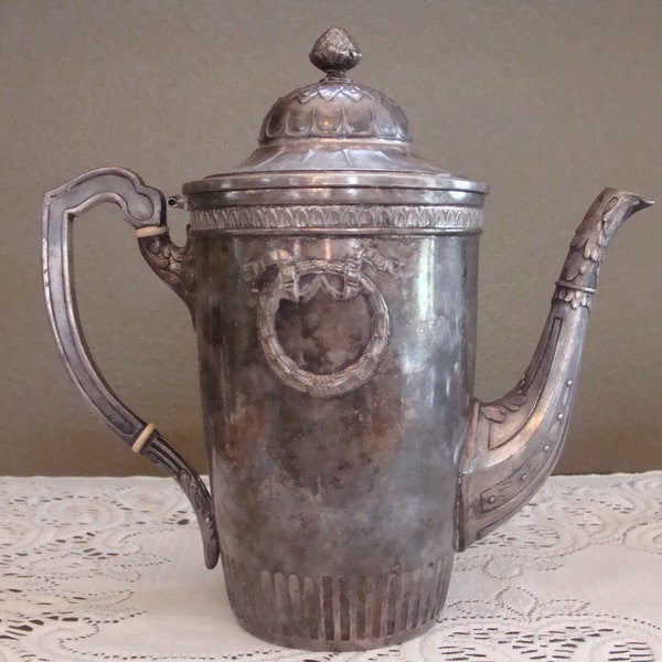 Antique F.W. Quist Silverplated Teapot-Germany