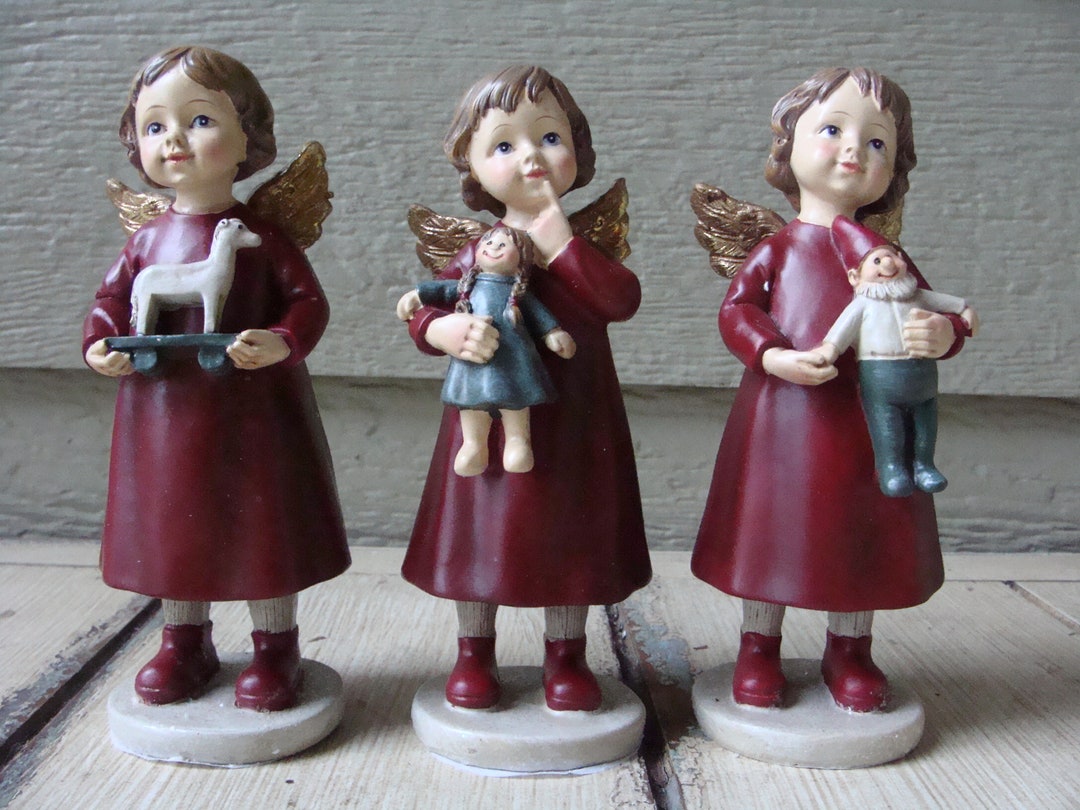 Vintage Victorian Trading Company Christmas Angels Trio Etsy