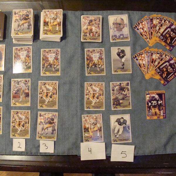 Vintage 1990s University of Washington Huskies Football Trading Cards