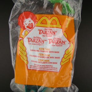 Vintage 2000s Happy Meal Toys- Spy Kids, Atlantis, Peter Pan, Treasure Planet, Tarzan, NIP