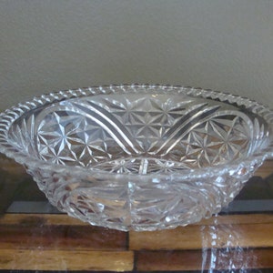 Vintage Stars & Bars Glass Salad Bowl by Anchor Hocking