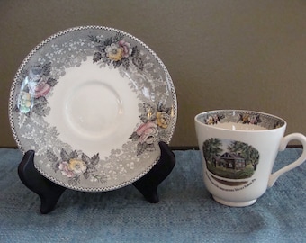 Vintage Jonroth England Souvenir cup and Saucer, Valley Forge, PA