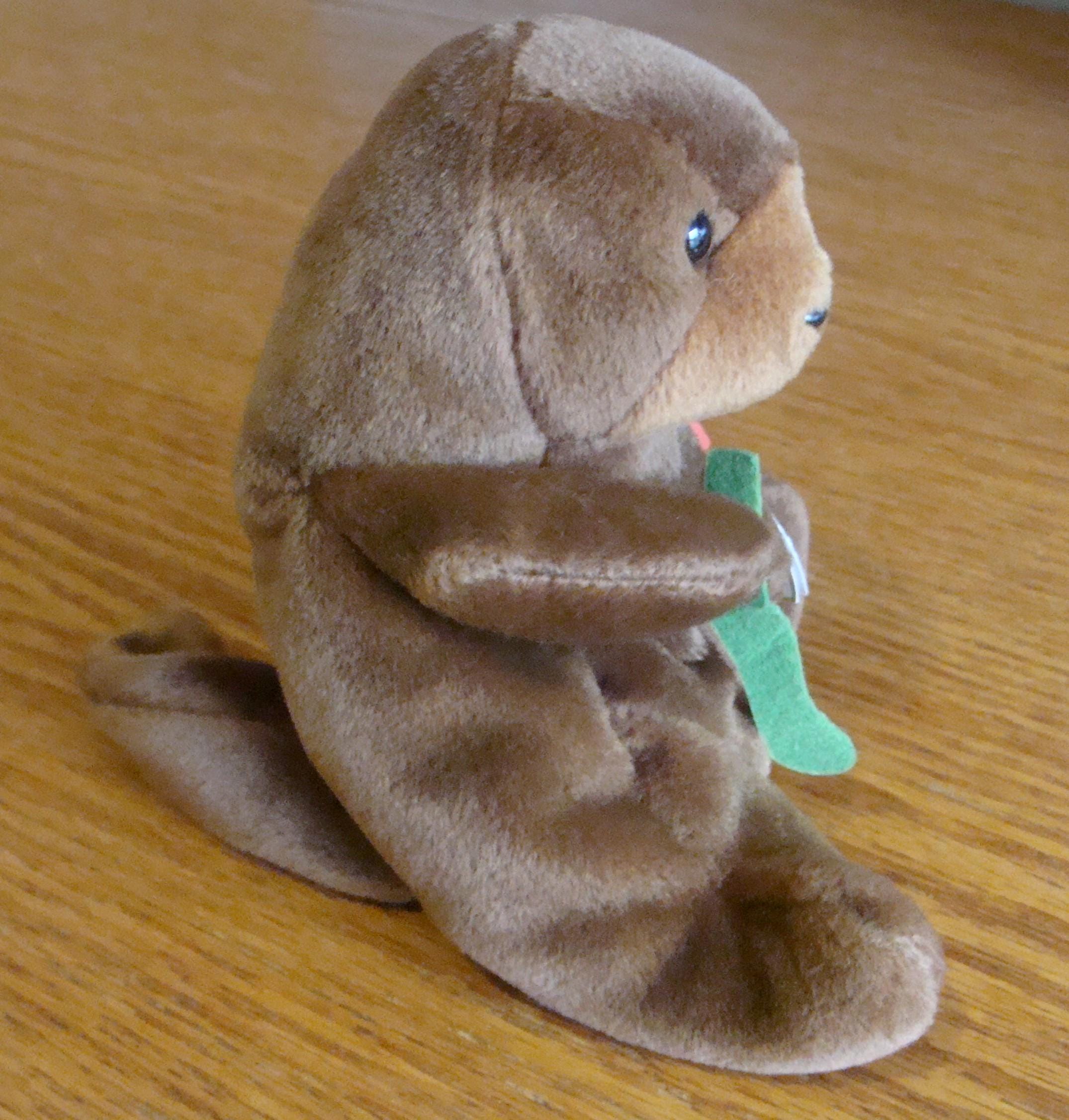 1996 Ty Beanie Original Babies With Errors! Crunch, Fleece, Nuts