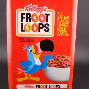 Vintage Kellogg's Froot Loops Tin, 1984