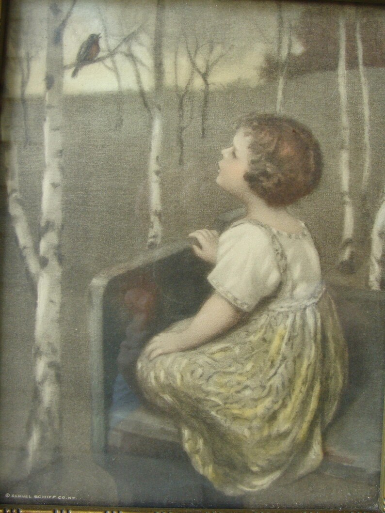 1920s Spring Song by Simon Glucklich Print in Wood Frame, Samuel Schiff