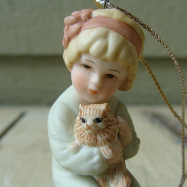 Vintage Bessie Pease Gutmann "Tabby" Porcelain Figurine/Ornament by Balliol