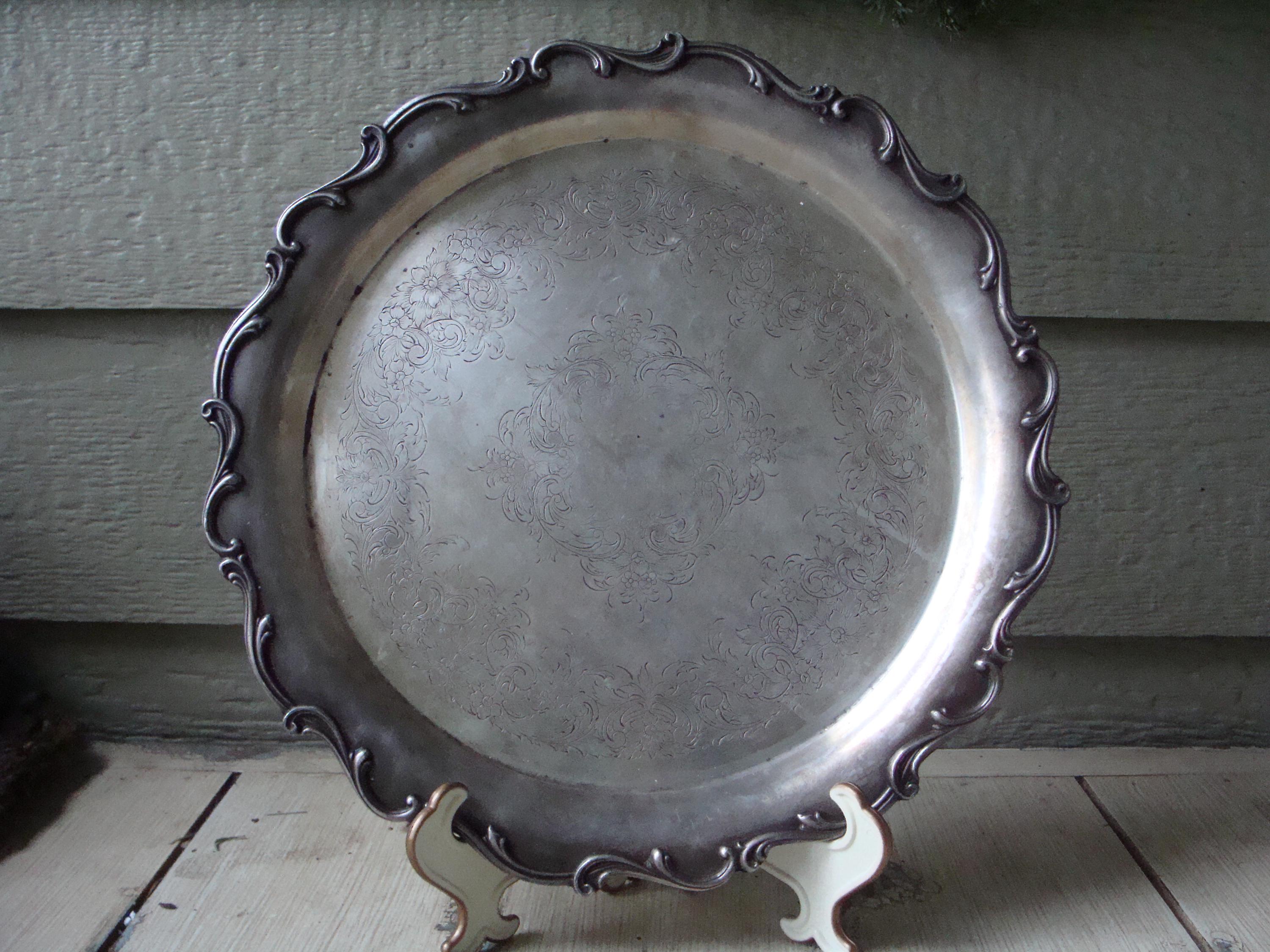 【Webster Wilcox】 ギャラリートレー サークル型 39cm 華麗！ Webster Wilcox Tray - Etsy