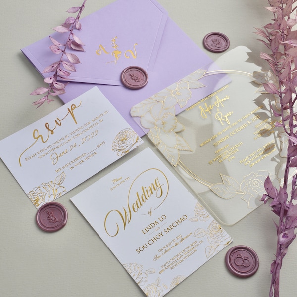 Transparent Wedding Invitation - Etsy