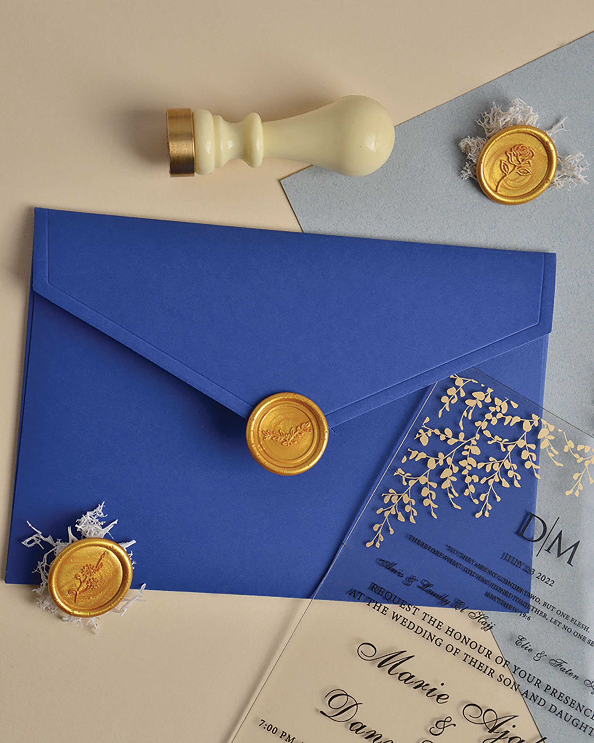 Custom Wax Seal, Gold Wax Seal Stamp, Monogram Wax Seal, Wax Stamp Gold