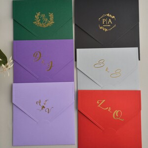 Acrylic Wedding Invitations: Clear Invitation with Grey Envelope image 5