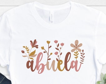 Abuela Floral T-Shirt: Spanish Grandma Gift