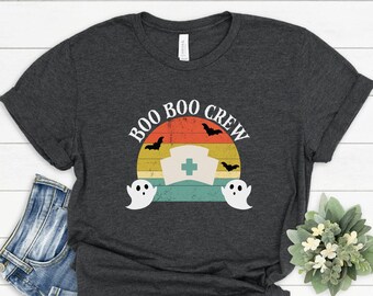 Funny Nurse Halloween Shirt: Boo Boo Crew Graphic Tee