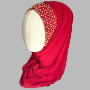 Luxury Hijab| Embellished Hijab| Embellished Stone Work Hijab| Bridal Hijab| Party Hijab|  Luxury Stone Work Hijab