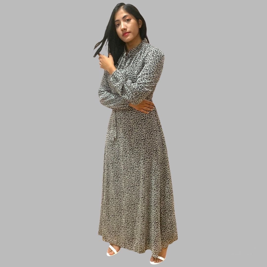 Leopard/Animal Print Maxi Dress