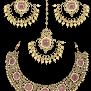 Necklace Set| Earring and Maang Tikka| Indian Jewelry| Bridal Jewelry|