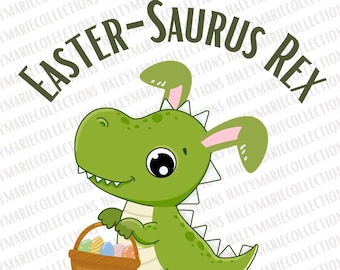 Easter-Saurus Rex, PNG File, Easter T-Rex Dinosaur, Transparent Background, DIGITAL DOWNLOAD