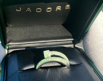 Tsavorite Love Spike Ring