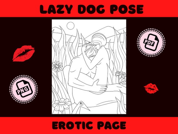 2 Adult Sexy Coloring Pages Naughty Erotic PDF Digital - Etsy