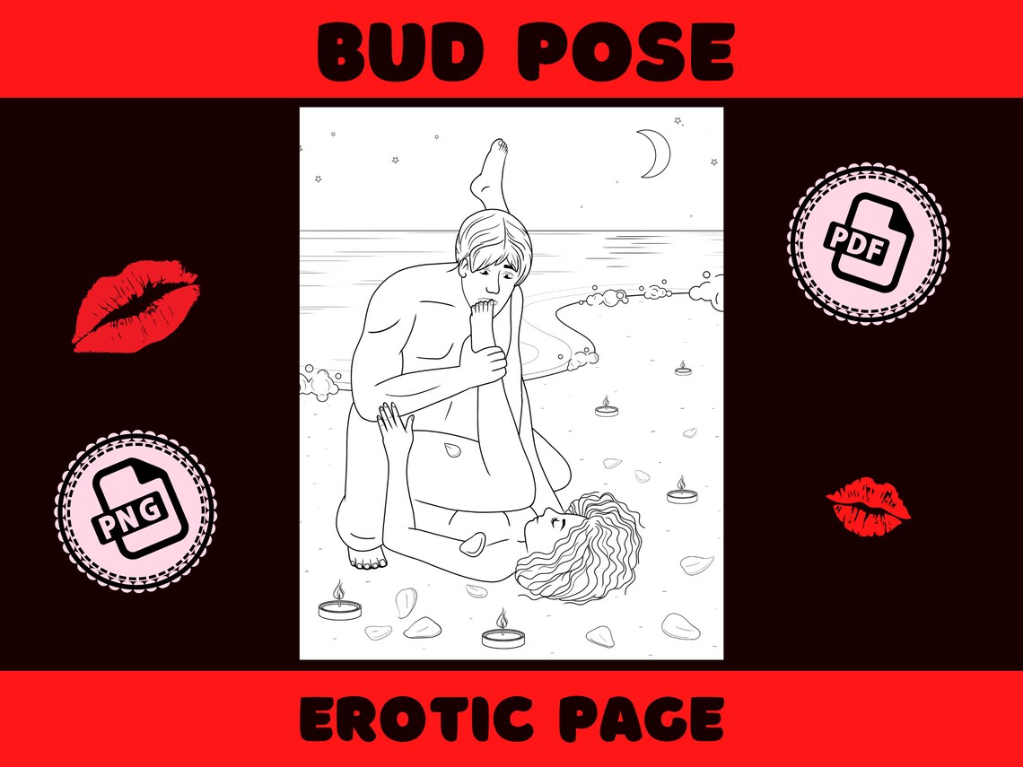 2 Adult Kinky Coloring Pages Instant Naughty Digital Printable Pages