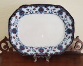 Antique Ford and Sons, Burslem, Oxford Pattern, Flow Blue Platter