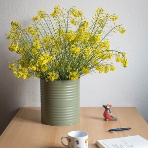 Großer Übertopf für drinnen und draußen Upcycling Blumenvase grün Minimalistisch nur Vase